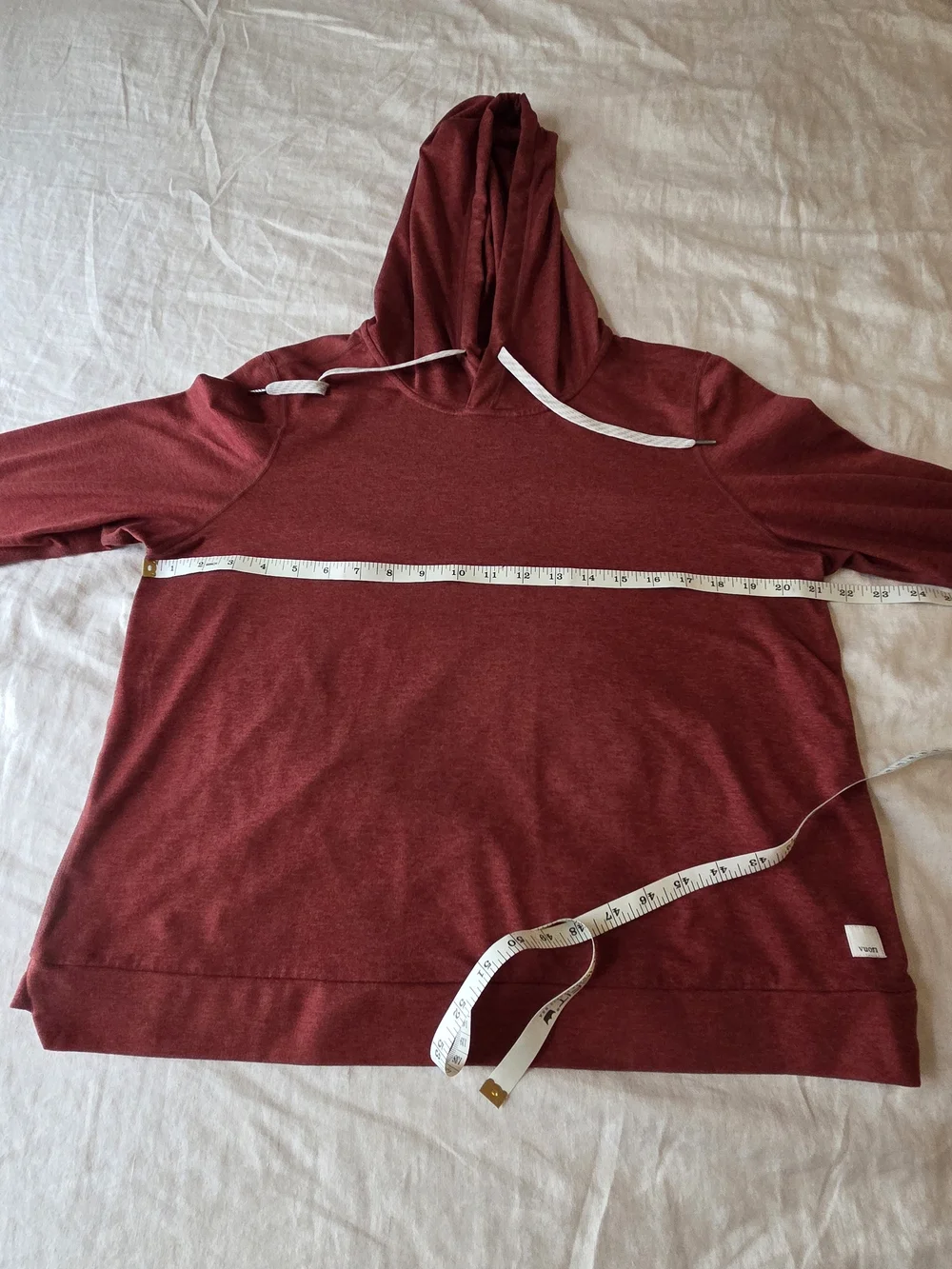 Vuori Marled Wine Red Pullover Hoodie - Picture 3 of 5